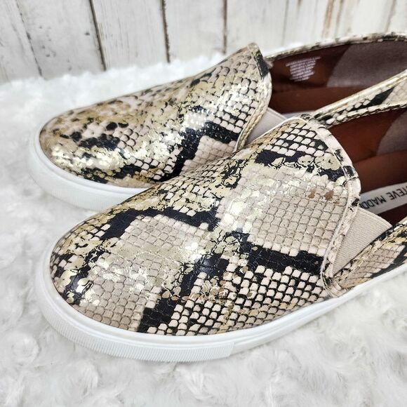 Steven Madden Snakeskin Slip On Sneakers Size 9.5 - Picture 4 of 10